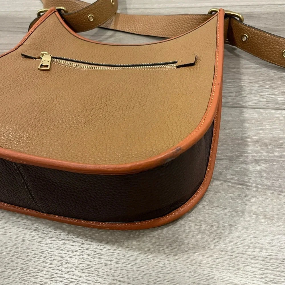 Coach Emery Colorblock Crossbody Bag - Brass/Light Saddle Elm (89123-B4PU0)